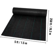 Garden fleece - Fleece cloth - Plant protection - Fleece cloth - Weed fleece - Drainage cloth - Woven ground cloth - 5 * 250ft - Landscape cloth