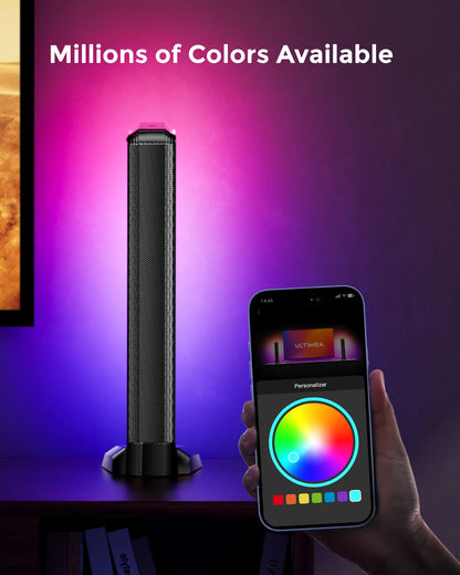 Soundbar - 5.1 - Soundbar met Subwoofer - Soundbar voor TV - Bluetooth - App Control - met RGB Verlichting - 320W Geluidssysteem - Zwart