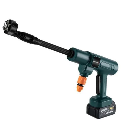 Yofidra - Elektrische autowasser - Hogedrukreiniger - 6 in 1 - Terrasreiniger - Elektrisch waterpistool - Borstelloze motor - 18V - 3500W - 200Bar - 1 xBatterij