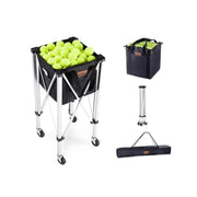 Tennisbalkar - Tennis - Honkbal - Tennis Hopper - Trolley - Opvouwbare Trolley - Tennisballen - 180 Ballen - met Wielen Sport Onderwijskar Draagbare Honkbal Trolley