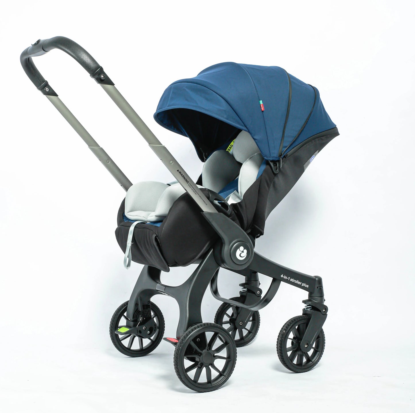 Kinderwagen – Wandelwagen - Babywagen – Inklapbaar - Opvouwbare - Lichtgewicht - Comfortabel - Veilig – Schokabsorptie - met Afneembare Mand - 4 in 1 - Blauw