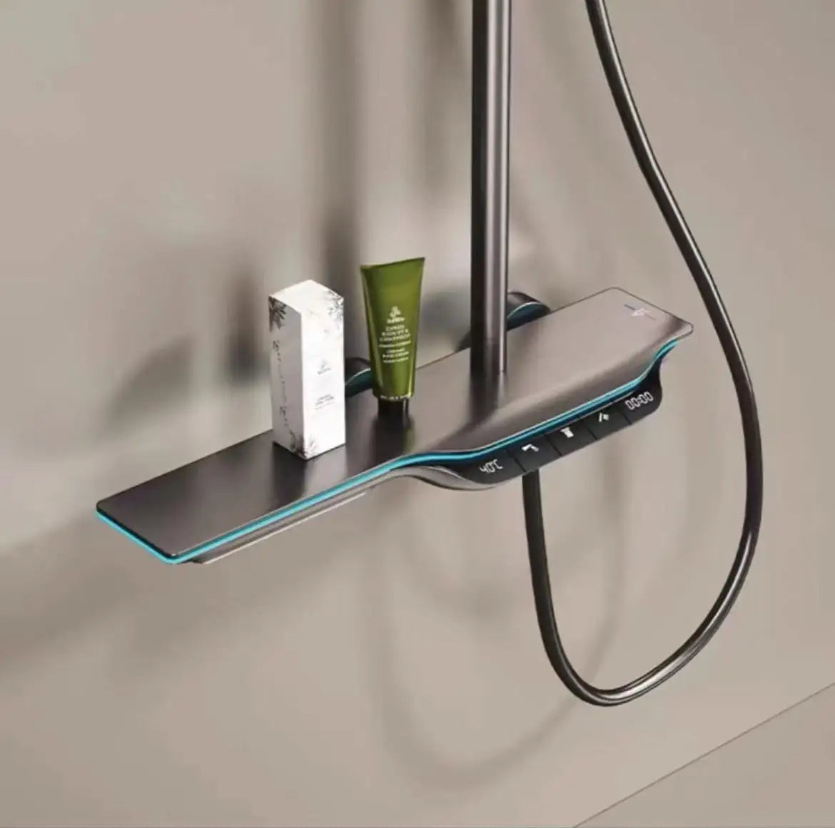 Doucheset – Regendouche – Handdouche – Badkraan – Bidetdouche – Temperatuurregeling Met Meter – Zelfreinigende Siliconen Douchekop - QUORE