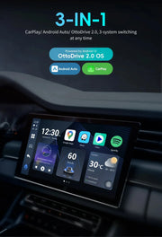OTTOCAST PICASOU 3 CarPlay AI Box - Draadloze Android Auto TV Box met Mini HDMI voor Toyota, Kia, Hyundai, VW - Voor Netflix en Meer Auto Accessoires - Carplay - QUORE
