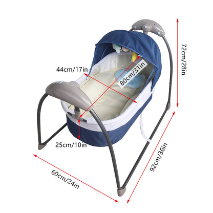 Babybed - Babywieg - Schommelbed baby - Co sleeper - Tot 18kg - 3 Snelheden - Blauw