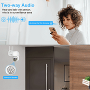 Beveiligingscamerasysteem - 8CH 5MP Camera - Openlucht - POE-camera - Bewakingscamera - AI-menselijke detectie -  Beveiligingscamera - Beveiligingscamerasysteem - Nachtzicht - 4 stuks - Wit