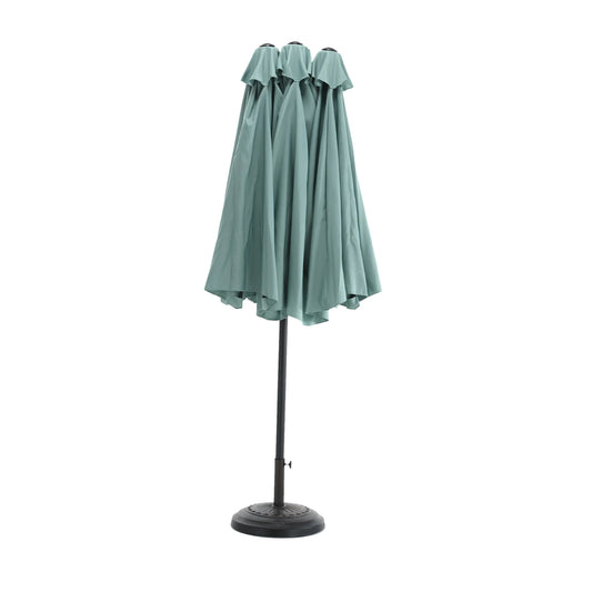 Terrasparasol – Tuinparasol – Buitenparasol – Schaduwparasol – 4,5 Meter Breed – 12 Stalen Baleinen – Handmatige Kurkopenmechaniek