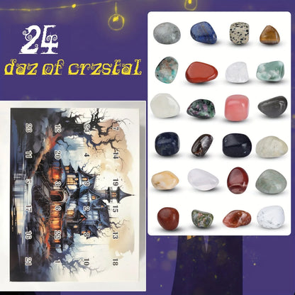 Advent Calendar - Christmas Advent Calendar - Ore Gift Box - Christmas Countdown Calendar - Children's Christmas Gift - Toys - Playset - Gemstone Natural Stone Healing Crystal Surprise Blind Box - Set A