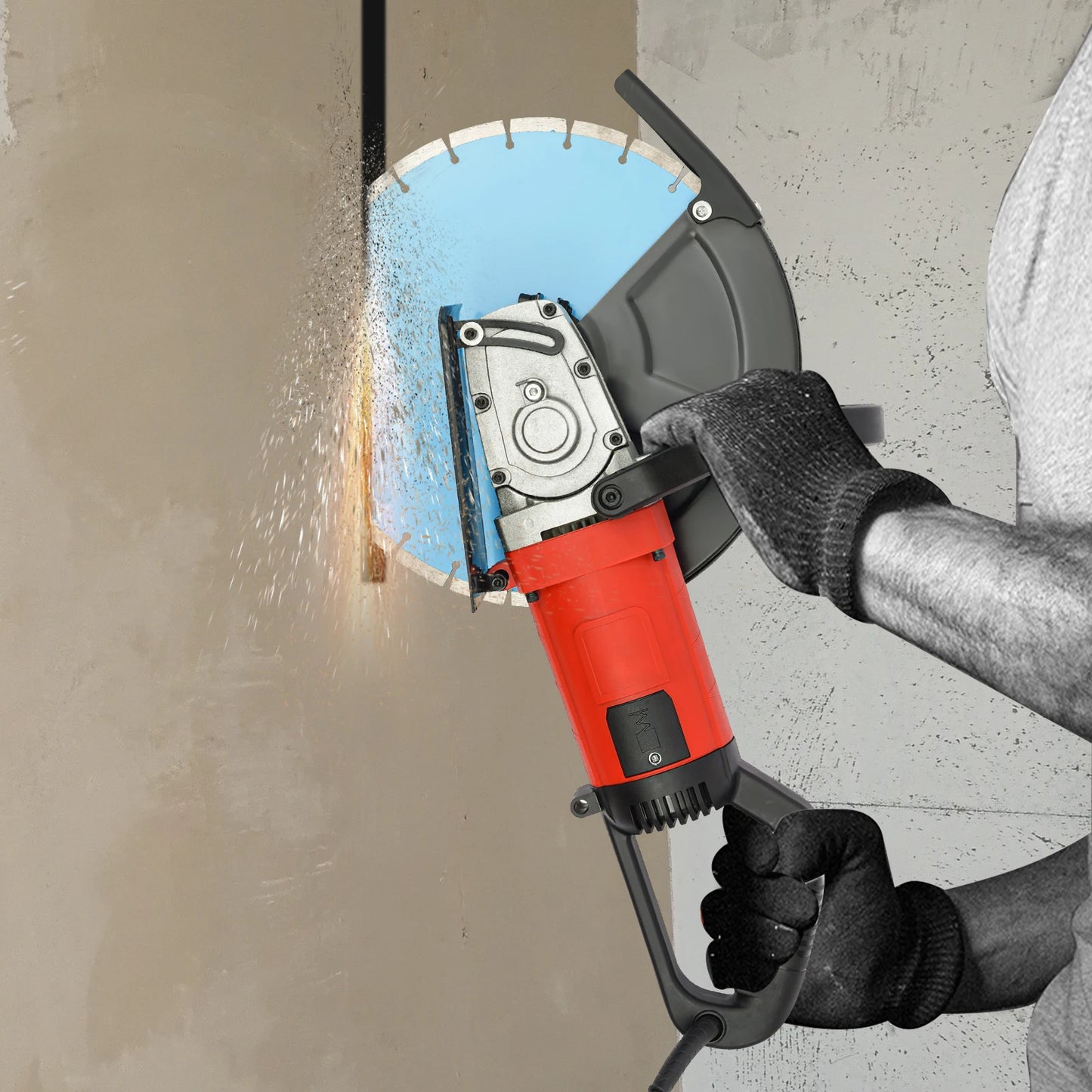 Elektrische Groefzaag – Wandzaag – Sleuvenzaag – Betonzaag – Diamantzaagblad – 3500W Motor – Watersysteem - QUORE
