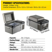 Koelkast - Minikoelkast - Minifridge - Minikoelkast Eten & Drinken - Minikoelkast - Koelkasten - 12/24V DC 110-240V - Ijsdoos voor Camping