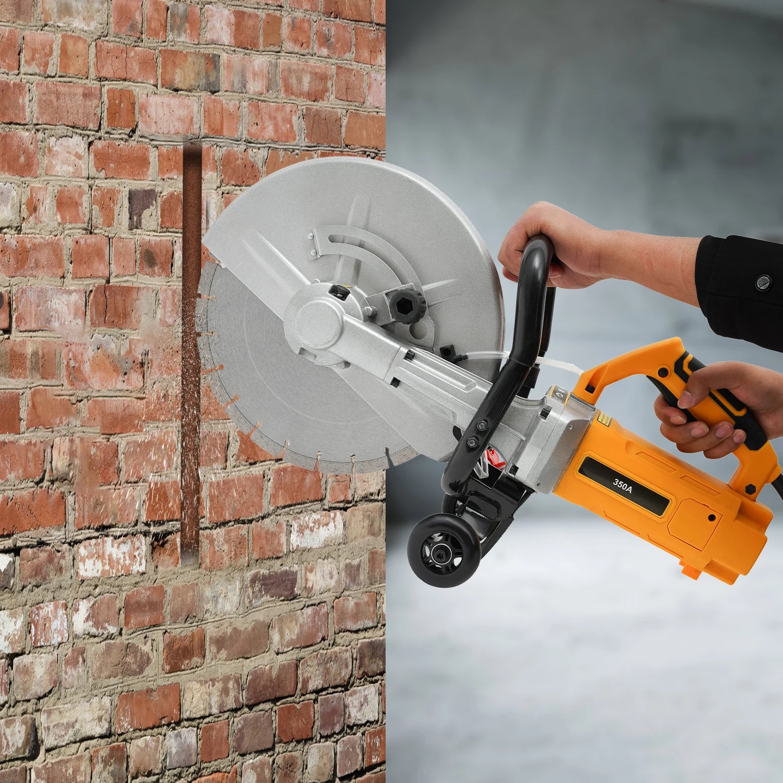 Elektrische Zaag – Wandfrees – Betonzaag – Tegelzaag – Sleufzaag – 3000W Motor – 350 Mm Zaagblad - QUORE