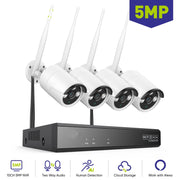 Draadloze Beveiligingscamera - Buiten Camera met Nachtzicht - Beveiligingscamera - 10CH - 5MP - WiFi IP Camera’s - AI Bewegingsdetectie - Ingebouwde Microfoon - IP66 Weerbestendige Camera