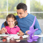 Button Maker Machine - Button Machine - Button Badge Maker - Badge Pin Maker - Manual Machine - 25Mm, 32Mm, 58Mm - Purple