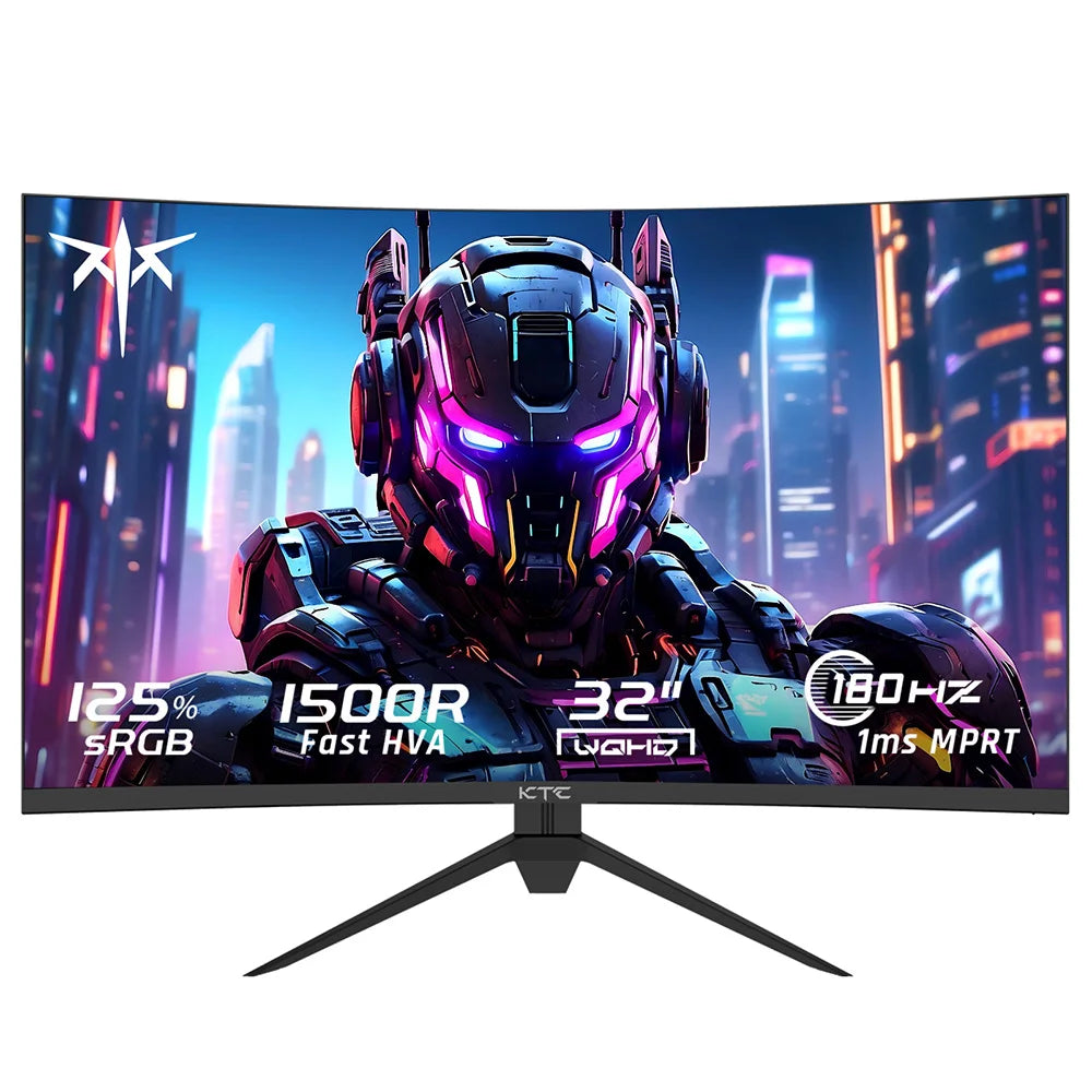 Gaming Monitor – Gamerscherm – Curved Monitor – 32 Inch Scherm – QHD Beeldscherm – 180Hz Verversing – 1ms Reactietijd - QUORE