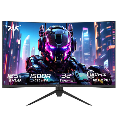 Gaming Monitor – Gamerscherm – Curved Monitor – 32 Inch Scherm – QHD Beeldscherm – 180Hz Verversing – 1ms Reactietijd - QUORE