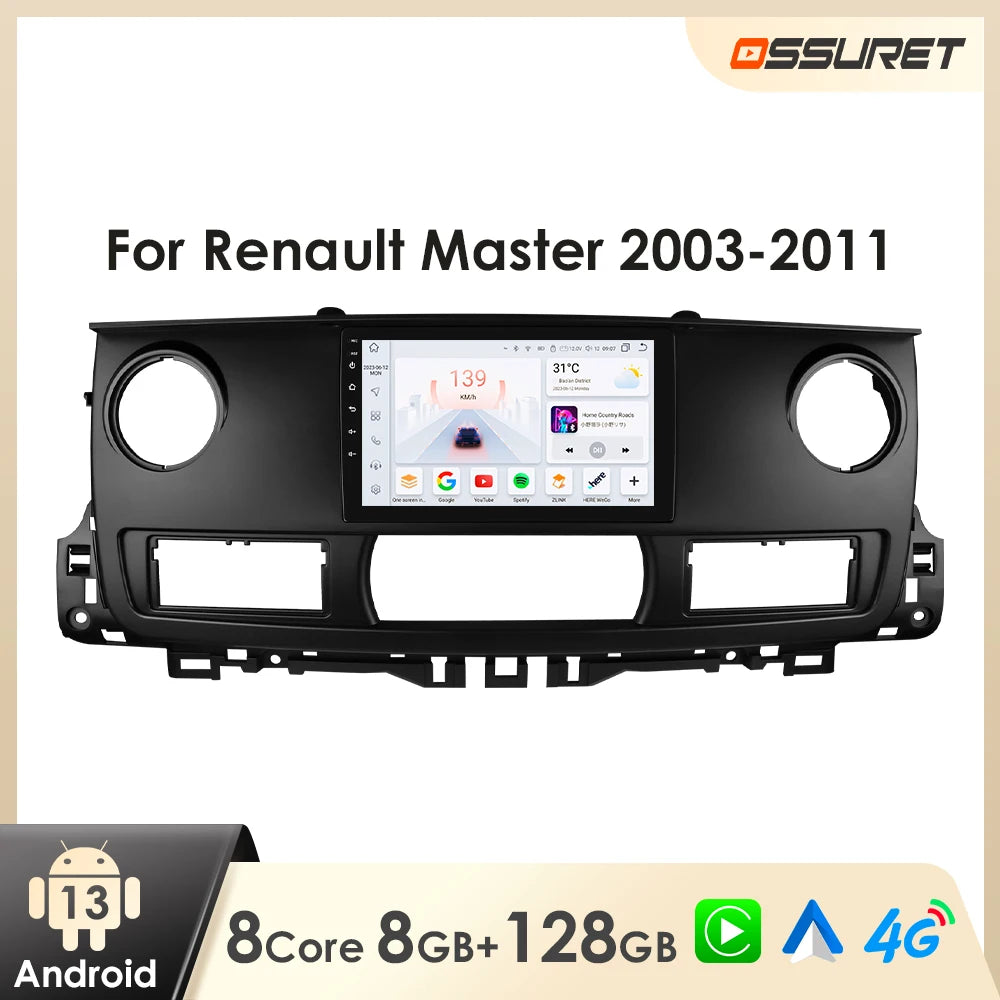 Android Car Radio Multimedia Player for Renault Master 2003 - 2011 Stereo Auto GPS Carplay 2DIN Car Intelligent Navigation WIFI