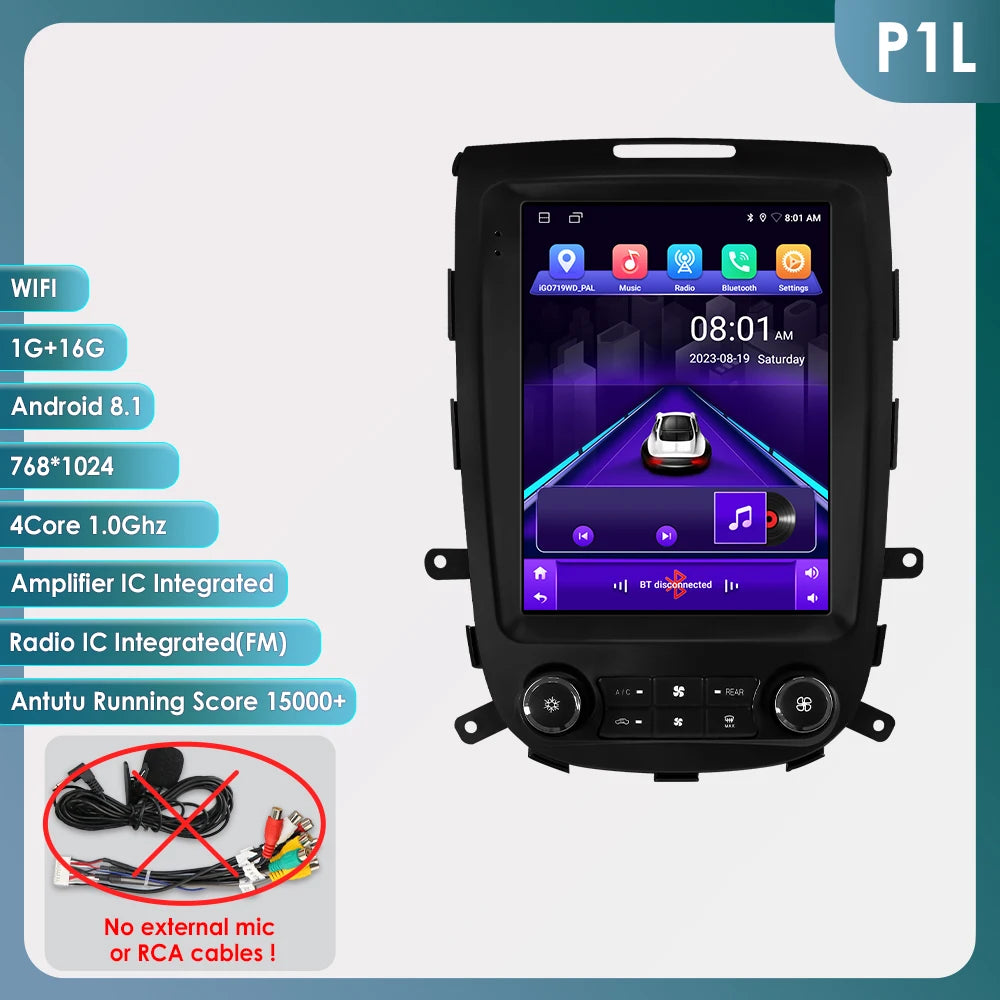 Autoradio – Auto Stereo – Multimedia Speler – 2-DIN Radio – Navigatiesysteem – 9,7" Touchscreen – Android 13 – 360° Camera Support