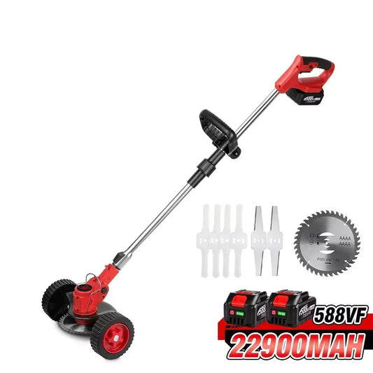 Elektrische grasmaaier - Grastrimmer - Accu Grasmaaier - Grastrimmer met Accu - Elektrische Grasmaaier - Snoerloze Grastrimmer - Opvouwbaar - Verstelbaar - Zonder Accu - QUORE