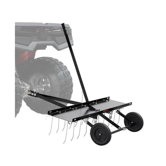 Verticuteerhark - Verticuteermachine - Strooiwagen - Trekker achter verticuteermachine - 40in - met 20 Veerstalen tanden - voor ATV of maaier trekker achter gazon - QUORE