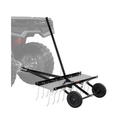Scarifier Rake - Scarifier - Spreader - Tractor behind scarifier - 40in - with 20 Spring Steel Teeth - for ATV or mower tractor behind lawn