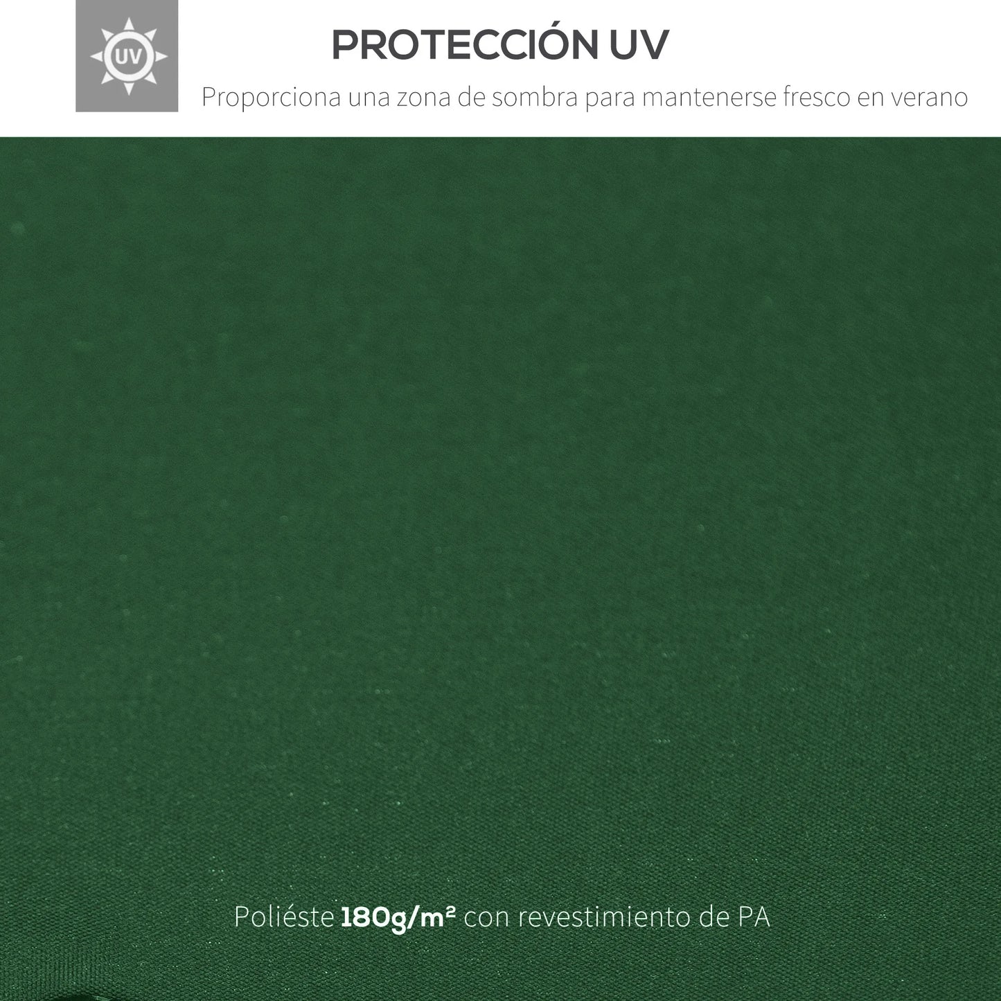 Vervangend Dak voor Tentstructuur - 3x3m - Paviljoen Groene Bedekking - UV-bestendig - Ademend Polyester - Verstelbare Bevestiging