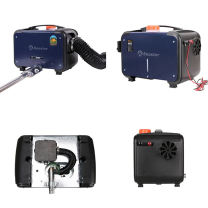 Dieselkachel - Elektrische kachel - Kachel en ventilatoren - Benzineluchtkachel - Bluetooth-appbediening - GEEN stroomadapter - 12V - 8KW - 5L - Blauw