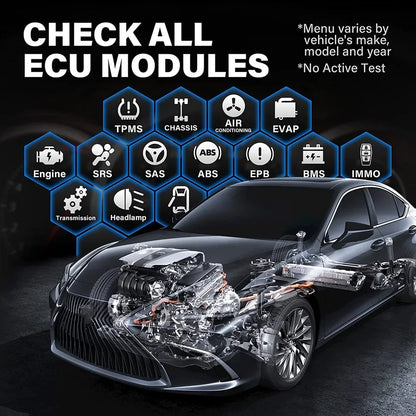 OBD2 Scanner - OBD - Diagnosecomputer - OBD2 bluetooth - Storing Verwijderen - Uitleesapparatuur – Auto Uitlezen - Professionele Auto Diagnosetool – Volledig Systeem Scanner – ECU Scan Module – Draadloze Bluetooth Connectiviteit