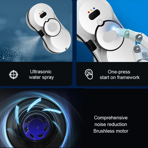 Robotstofzuiger - Robotstofzuiger met Dweilfunctie - Roborock - Raam Robotstofzuiger - Reinigingsrobot - Ultra dun lichaam - 240V - 800W - Wit