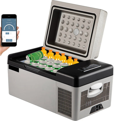 Autokoelkast - Koelbox - Elektrische Koelbox - Compressorkoelkast  - 22L - 12/24V DC en 110-240V AC - Draagbare - Mini Elektrische Koeler - Geschikt voor Auto, RV, Camping en Thuisgebruik