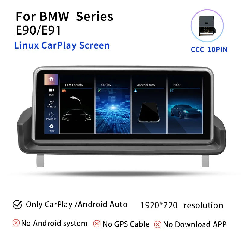 Multimedia Head Unit – Autoscherm – Car Audio – Navigatiesysteem – Autostereo – 10,25 Inch IPS Touchscreen – Android 14 met Draadloze CarPlay