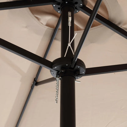 Dubbele Parasol – Buitensluis – Buitenparasol – Tuinparasol – Zwembadparasol – Extra Groot – Roestvrij Stalen Frame