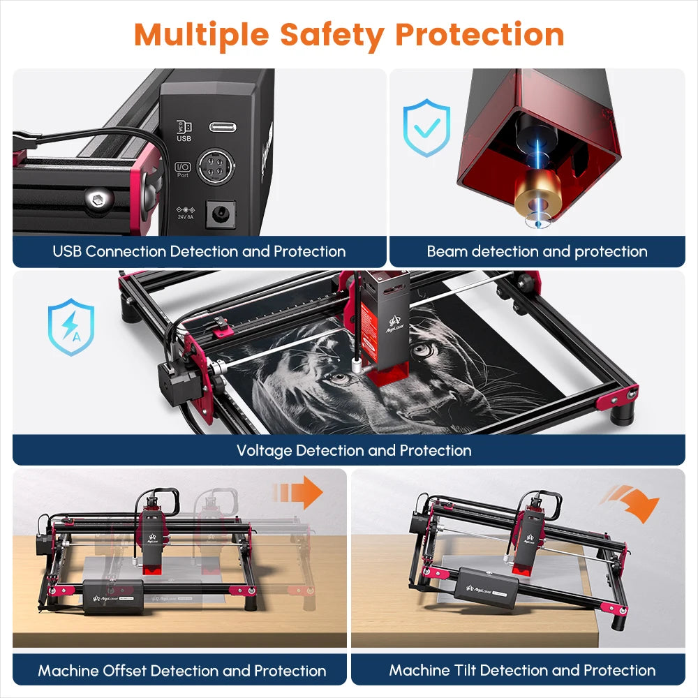 Mini Lasergraveermachine – Laser Cutter – Graviermachine – CNC Graveermachine – Snijmachine – 10W Vermogen – Graveeroppervlak 315x300 mm