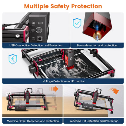 Mini Lasergraveermachine – Laser Cutter – Graviermachine – CNC Graveermachine – Snijmachine – 10W Vermogen – Graveeroppervlak 315x300 mm