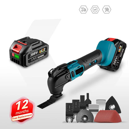 Oscillerende Multitools - Accu - 18V Brushless Motor - Hoek van 4° - 6 Snelheden - 8500-24.000 OPM - 350W - 18V - Voor Snijden, Schuren en Trimmen - Zonder Accu