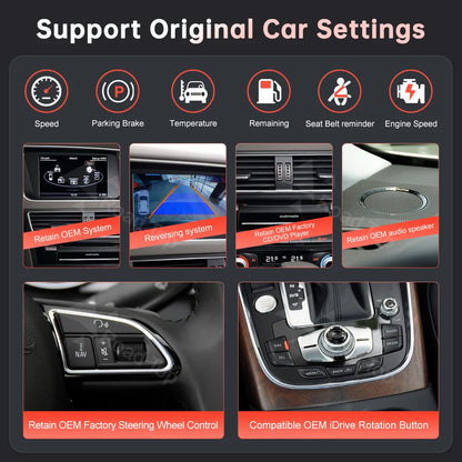 12,3 Inch Touchscreen – Multimedia Scherm – Navigatiesysteem – Auto Entertainment – Draadloos CarPlay Android Auto – Ultradun Design – AirPlay Autolink Ondersteuning