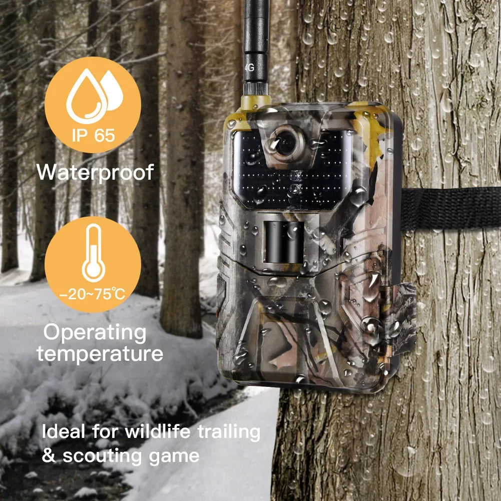Wildcamera – Trailcamera – Wildlife Camera – Jachtcamera – Buitencamera – 4G Connectiviteit – Nachtzicht Tot 20 Meter - Alleen Camera