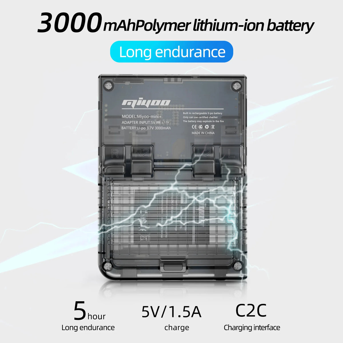 MIYOO Mini Plus Handheld Game Console Retro V3 Mini+ with 3.5 Inch Classic IPS Screen Linux System Christmas Gift - QUORE