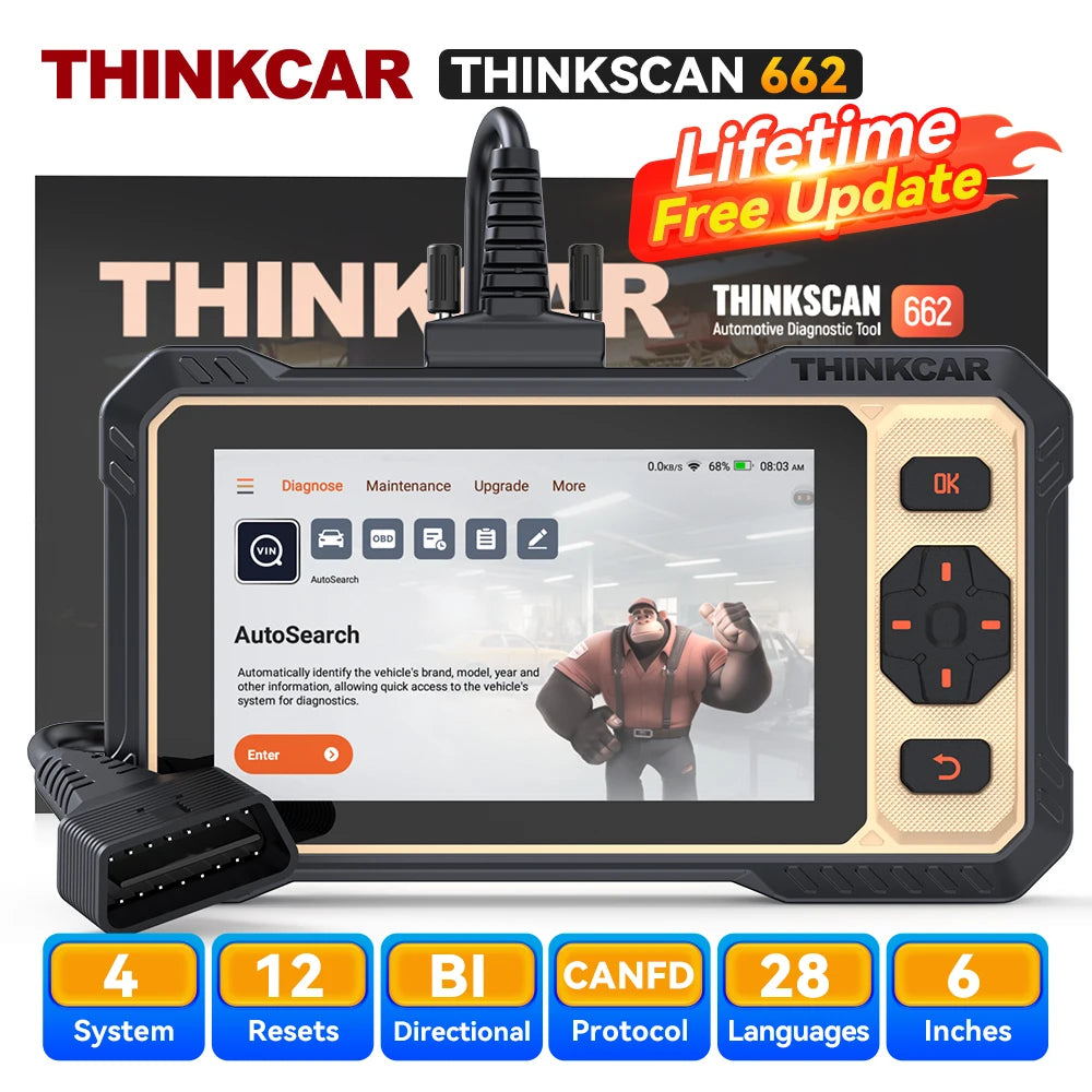 OBD2 Scanner – Autodiagnoseapparaat – Codelezer – Diagnose Tool – Foutcode Scanner – 6 Inch Touchscreen – Levenslange Gratis Updates - QUORE