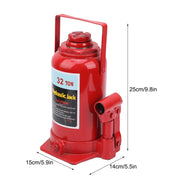 Vevor - Hydraulische Potkrik - Hef Automotive - Lifter Staal Auto Voertuig Reparatie Gereedschap - 32T - Hoogte 250mm tot 470mm - Slag 0 tot 220mm - Rood