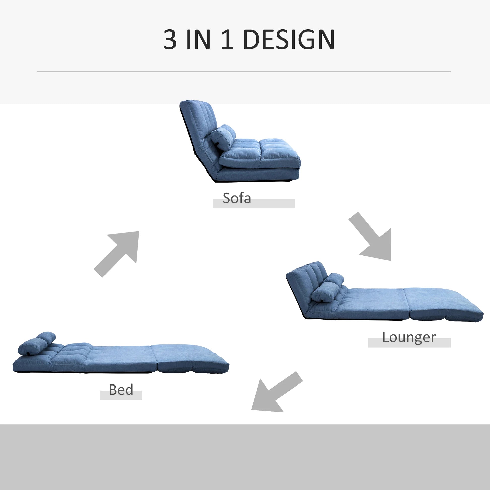 Vloerstoel – Zitstoel – Lounge Stoel – Relaxstoel – 3 Verstelbare Posities – Stevige Rugleuning - QUORE