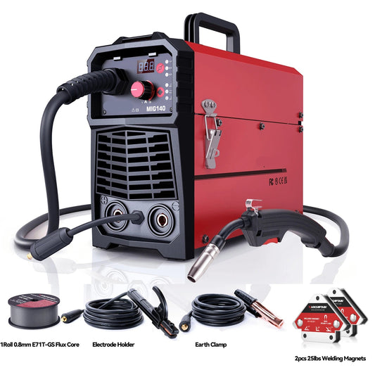 Elektrode Lasmachine - Lasmachine - Lasapparaat - Digitaal Inverterlassen - met Lasmagneten - Draagbare - MIG - MAG - Gas - TIG - MMA - IGBT -Inverter Semi-automatic - 140Amp - 220V