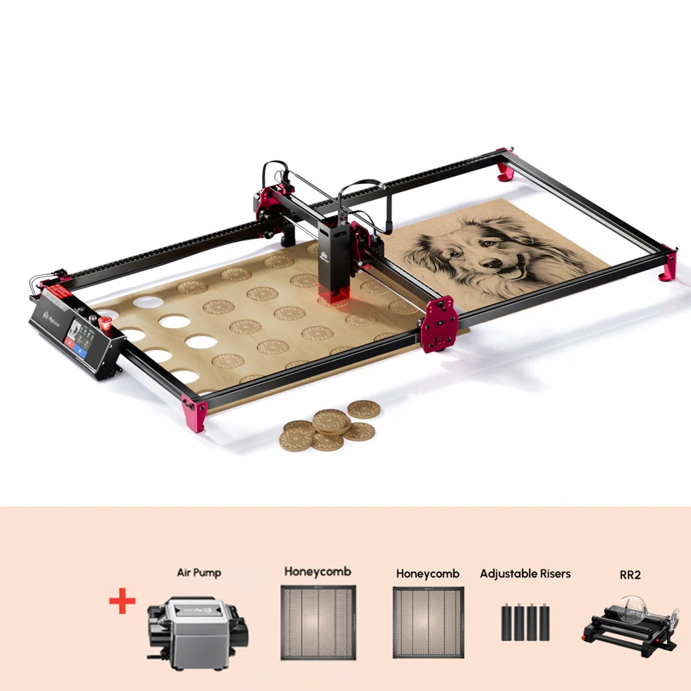 Wireless AlgoLaser DIY KIT MK2 Expand Large Area 400*850mm High Speed Laser Engraver Wood Cutting Machine with 10W Laser Module