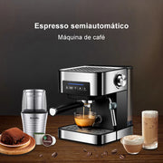 Italiaanse Espressomachine - 2-in-1 - 20Bar - 1.6L - Machines À Cafe Italiaanse Espresso - Koffiezetapparaat Met Melkopschuimer Wand - Mousseur De Lait Voor Cappuccino - latte