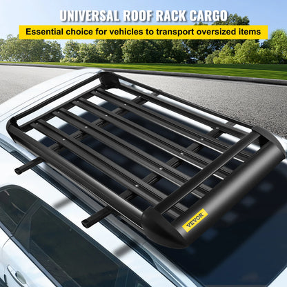 Vevor - Auto dakdrager - Laadvermogen 100KG - 127 x 90 x 14 cm - voor alle soorten auto's - Zwart - QUORE