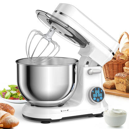 Keukenmixer - Keukenmachine - Foodprocessor - Keukenrobot -  1200W - OLED Touchscreen – 11 Snelheden – 5L RVS Mengkom – Elektrische Foodmixer - Rood