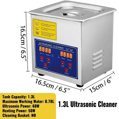Ultrasoon Reiniger - Roestvrij Staal Professionele -  Ultrasone Reinigingsapparaat - Digitale Verwarmings Timer - Sieraden - Brillen - Tanden - 10L - QUORE