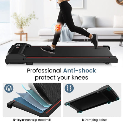 Loopband – Wandelband – Walking Pad – Treadmill – Hometrainer – Compact Loopvlak 37,5x90 cm – Bluetooth Met Afstandsbediening - QUORE