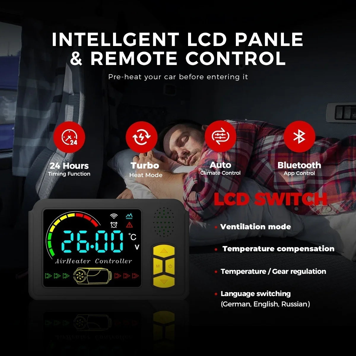 Dieselverwarmer – Camperverwarmer – Bootverwarmer – Garageverwarmer – 8 kW Vermogen – Bluetooth Bediening – Laag Brandstofverbruik