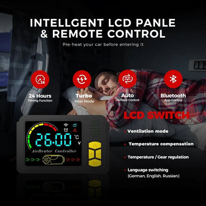 Dieselverwarmer – Camperverwarmer – Bootverwarmer – Garageverwarmer – 8 kW Vermogen – Bluetooth Bediening – Laag Brandstofverbruik