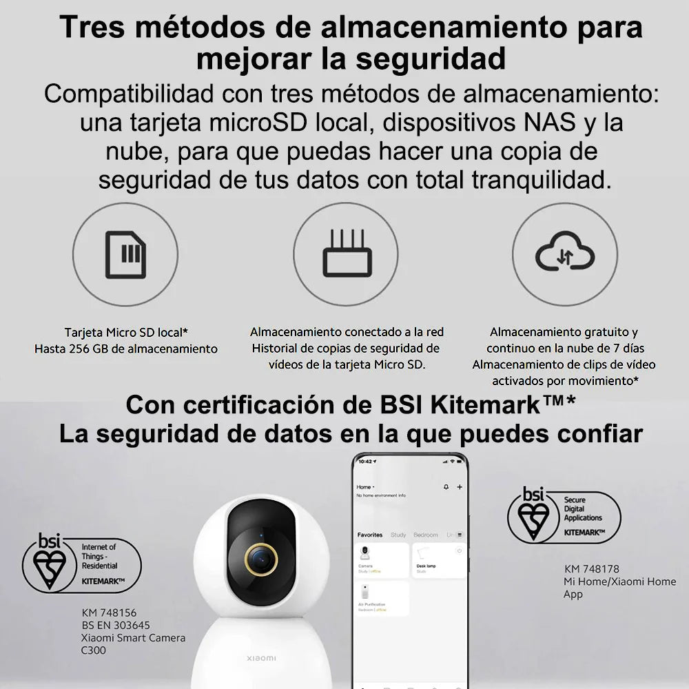Xiaomi - Mini Camera - Wi-Fi Camera - Smart Camera Indoor - Mini Camera WiFi Wireless-2K Image Quality - 360° Smart Camcorder