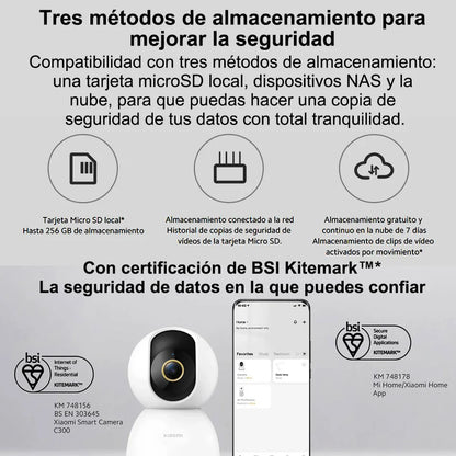 Xiaomi - Mini Camera - Wi-Fi Camera - Smart Camera Indoor - Mini Camera WiFi Wireless-2K Image Quality - 360° Smart Camcorder